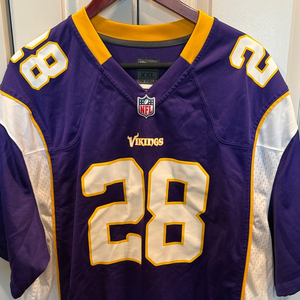 NFL Vikings Purple Jersey with Yellow Details